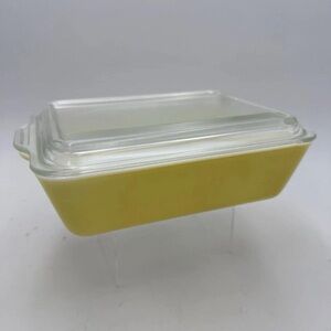 VTG  Pyrex Yellow 1.5 Qt Refrigerator Dish 0503 with Lid 503-C